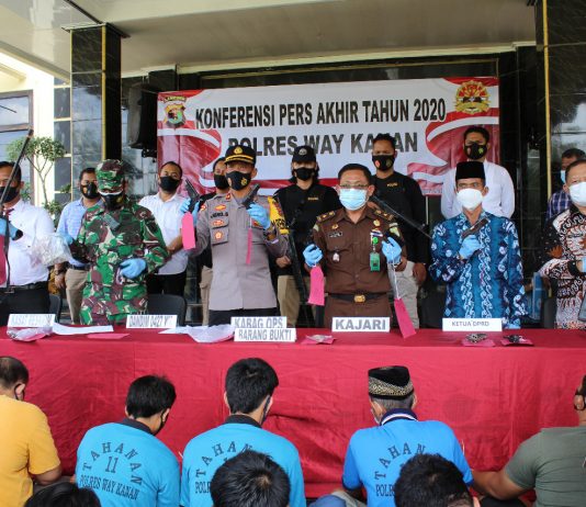 Konferensi Pers Kasus 2020 Polres Way Kanan