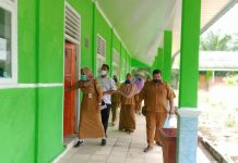 Verifikasi Kelayakan Persiapan Kegiatan PTM SDN 01 Sangkaran Bhakti Way Kanan