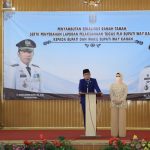 Pemkab Way Kanan Gelar Penyambutan Bupati dan Wakil Bupati Periode 2021-2024