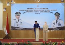 Pemkab Way Kanan Gelar Penyambutan Bupati dan Wakil Bupati Periode 2021-2024