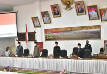 Bupati Lamteng Hadiri Paripurna Rancangan Perubahan KUA dan PPAS 2021