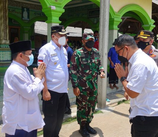 Bupati Lamteng Musa Ahmad Sambut Kakorbinmas Baharkam Polri beserta Jajarannya saat Peninjauan vaksinasi