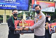 Lomba Orasi Unras Piala Kapolri 2021 Polda Lampung Sukses, Ini Pemenangnya