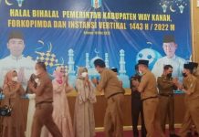 Pemkab Way Kanan Gelar Halal Bihalal Hari Raya Idul Fitri 1443 H
