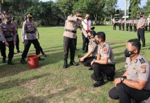 Tiga Puluh Sembilan Personel Polres Way Kanan Naik Pangkat