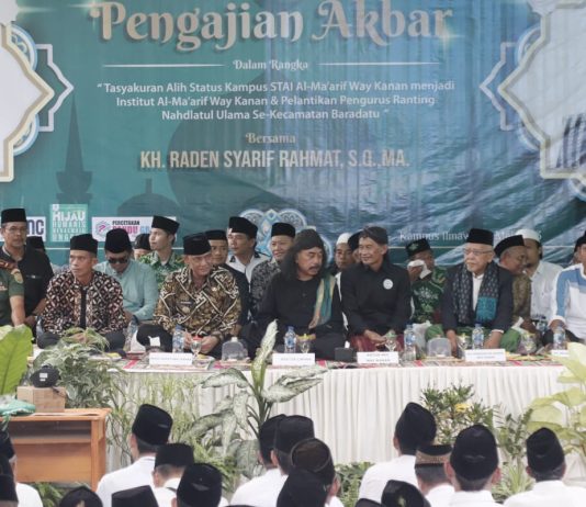 Wabup Way Kanan Hadiri Tasyakuran Perubahan Status STAI Al-Ma’arif Jadi Institut Al-Ma’arif