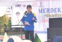 Adipati Surya Buka O2SN Tingkat Kabupaten di Kampung Umpu Kencana Kecamatan Blambangan Umpu