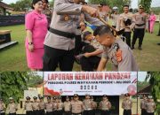 Upacara Laporan Kenaikan Pangkat Personel  Polres Way Kanan