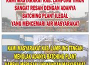 Rusak Lingkungan, Masyarakat Tolak Pembangunan Batching Plant Ilegal