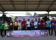 Sambut HUT Ke 64 Penerbangan, Polres Way Kanan Ikut Olahraga Bersama TNI AD di Skadron 12/Serbu Way Tuba